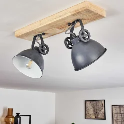 Plafonnier Svanfolk Bleu, Brun, Gris, Blanc, 2 Lumieres