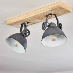 Plafonnier Svanfolk Bleu, Brun, Gris, Blanc, 2 Lumieres