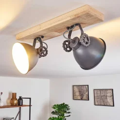 Plafonnier Svanfolk Bleu, Brun, Gris, Blanc, 2 Lumieres