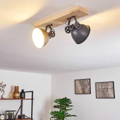 Plafonnier Svanfolk Bleu, Brun, Gris, Blanc, 2 Lumieres