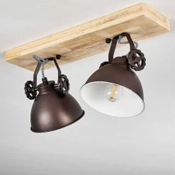 Plafonnier Svanfolk Brun, Noir, Blanc, 2 Lumieres