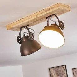 Plafonnier Svanfolk Brun, Noir, Blanc, 2 Lumieres