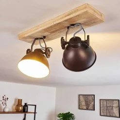 Plafonnier Svanfolk Brun, Noir, Blanc, 2 Lumieres