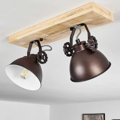 Plafonnier Svanfolk Brun, Noir, Blanc, 2 Lumieres