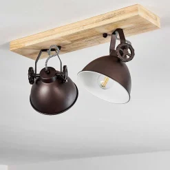 Plafonnier Svanfolk Brun, Noir, Blanc, 2 Lumieres