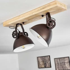 Plafonnier Svanfolk Brun, Noir, Blanc, 2 Lumieres