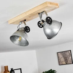 Plafonnier Svanfolk Brun, Noir, Zingue, 2 Lumieres