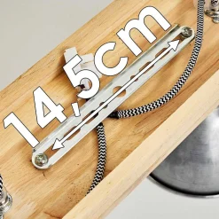 Plafonnier Svanfolk Brun, Noir, Zingue, 2 Lumieres