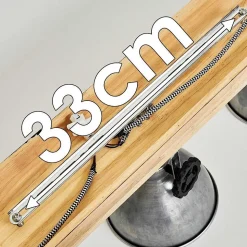 Plafonnier Svanfolk Brun, Noir, Zingue, 3 Lumieres