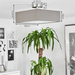 Plafonnier Taboga Nickel Mat, 2 Lumieres