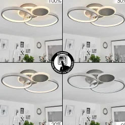 Plafonnier Tagsdorff Led Chrome, Nickel Mat, 1 Lumiere