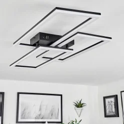 Plafonnier Taleta Led Noir, 1 Lumiere, Telecommandes