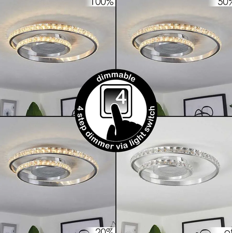 Plafonnier Tanganheira Led Aluminium, 1 Lumiere