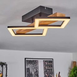 Plafonnier Tavon Led Ecru, Noir, 1 Lumiere