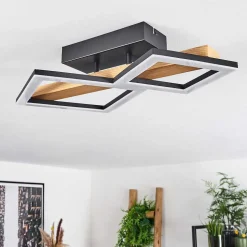 Plafonnier Tavon Led Ecru, Noir, 1 Lumiere