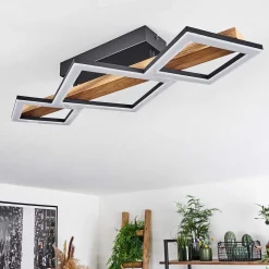 Plafonnier Tavon Led Ecru, Noir, 1 Lumiere