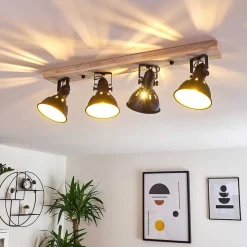 Plafonnier Tina Bois Clair, 4 Lumieres