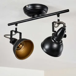 Plafonnier Tina Noir, 2 Lumieres