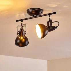 Plafonnier Tina Noir, 2 Lumieres
