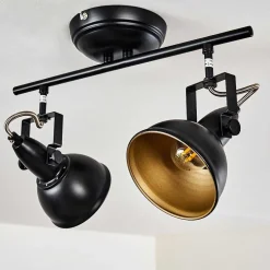 Plafonnier Tina Noir, 2 Lumieres
