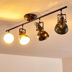 Plafonnier Tina Noir, 4 Lumieres