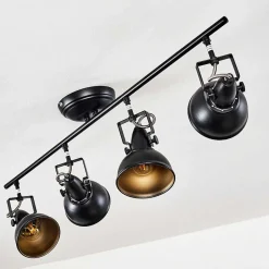 Plafonnier Tina Noir, 4 Lumieres