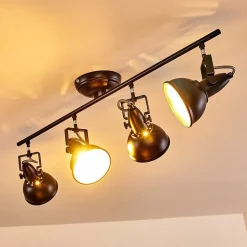 Plafonnier Tina Noir, 4 Lumieres