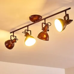 Plafonnier Tina Rouille, 4 Lumieres