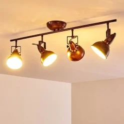 Plafonnier Tina Rouille, 4 Lumieres