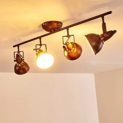 Plafonnier Tina Rouille, 4 Lumieres