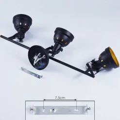 Plafonnier Tita Noir, 3 Lumieres