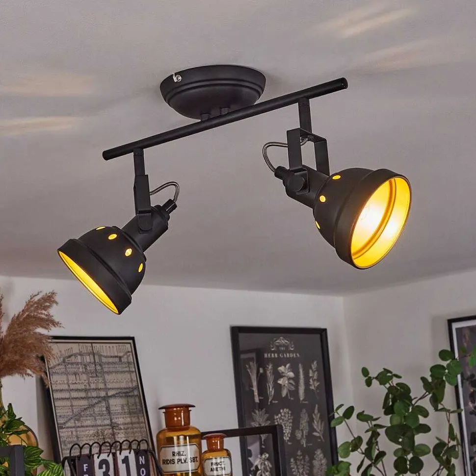 Plafonnier Tita Noir, 2 Lumieres