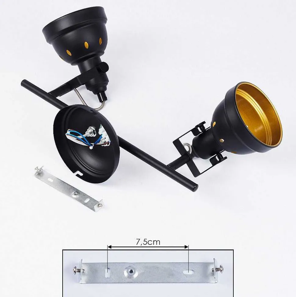 Plafonnier Tita Noir, 2 Lumieres