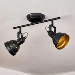 Plafonnier Tita Noir, 2 Lumieres