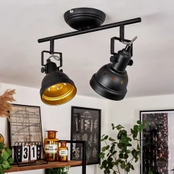 Plafonnier Tita Noir, 2 Lumieres