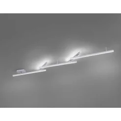 Plafonnier Trio Leuchten Wiz Melby Led Nickel Mat, 1 Lumiere, Telecommandes, Changeur De Couleurs