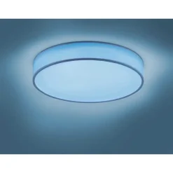 Plafonnier Trio Leuchten Wiz Diamo Led Blanc, 1 Lumiere, Telecommandes, Changeur De Couleurs