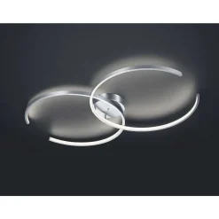 Plafonnier Trio Leuchten Wiz Citizen Led Nickel Mat, 2 Lumieres, Telecommandes, Changeur De Couleurs