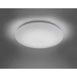 Plafonnier Trio Leuchten Wiz Charly Led Blanc, 1 Lumiere, Telecommandes, Changeur De Couleurs