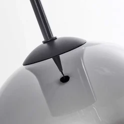 Plafonnier Verre 20 Cm Koyoto Clair, Fume, 1 Lumiere