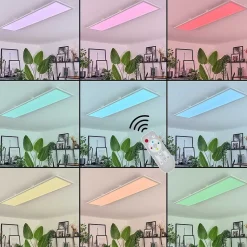 Plafonnier Vex Led Blanc, 1 Lumiere, Telecommandes