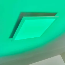 Plafonnier Voisines Led Blanc, 1 Lumiere, Telecommandes, Changeur De Couleurs