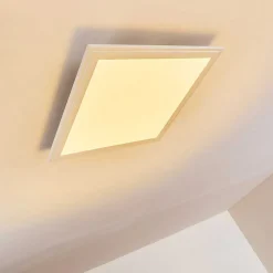 Plafonnier Voisines Led Blanc, 1 Lumiere, Telecommandes, Changeur De Couleurs