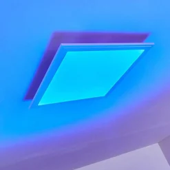 Plafonnier Voisines Led Blanc, 1 Lumiere, Telecommandes, Changeur De Couleurs