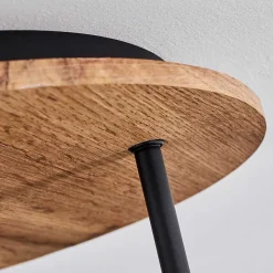 Plafonnier Vouhet Brun, Couleur Bois, Noir, 3 Lumieres