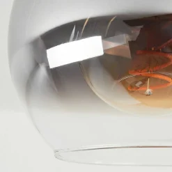 Plafonnier Vouhet Brun, Couleur Bois, Noir, 1 Lumiere