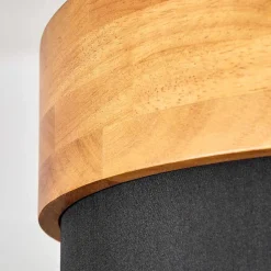 Plafonnier Vrolle Bois Clair, Nickel Mat, 2 Lumieres