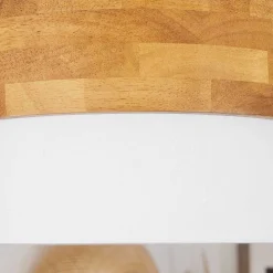 Plafonnier Vrolle Bois Clair, Nickel Mat, 2 Lumieres