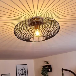 Plafonnier Wemude Noir, 1 Lumiere