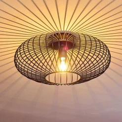 Plafonnier Wemude Noir, 1 Lumiere